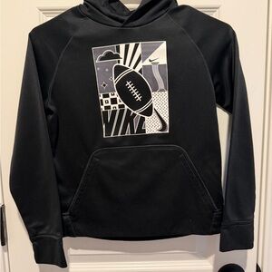 Boy’s Nike Dri-Fit Black Graphic Football Hoodie